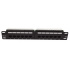 10" Patch panel LEXI-Net 12port, UTP, Cat5E, duální svorkovnice, černý