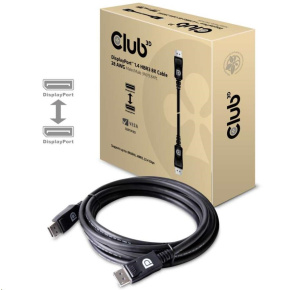 Club3D DisplayPort kábel 1.4, HBR3, 8K60Hz (M/M), 3m
