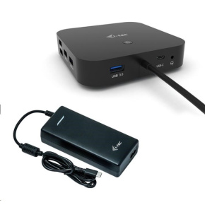 dokovacia stanica iTec USB-C s dvoma displejmi, Power Delivery 100 W + univerzálna nabíjačka 112 W