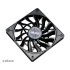 Ventilátor AKASA Slimfan, 120 x 15 mm, klzné ložisko, pre systémy HTPC, PWM 4pin