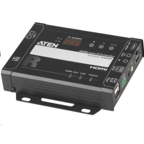 ATEN HDMI Extender cez IP až do 100 m, 4K@60Hz, RS-232, IR, audio - diaľkový modul