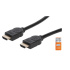 MANHATTAN Vysokorýchlostný kábel HDMI + Ethernet Premium, 3 m, čierny