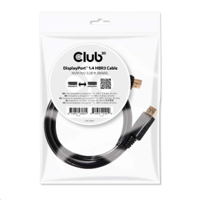 Club3D DisplayPort kábel 1.4 HBR3 8K60Hz (M/M), 1m