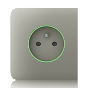 Ajax  SideCover (smart) - Boční kryt zásuvky, horizontální, olivová