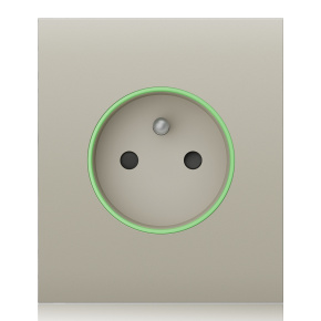 Ajax  CenterCover (smart) - Středový kryt zásuvky, horizontální, slonová kost