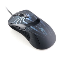 A4tech XL-747H, herná myš, ANTI-VIBRATE, 3600DPI, modrá s motívom pavúka