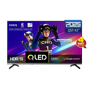 BAZAR - CHiQ U43QST TV 43", UHD, QLED, ultratenká, Google TV, DLG 120 Hz, Dolby Audio, Frameless, metalická - Poškozený BAZAR - CHiQ U43QST TV 43", UHD, QLED, ultratenká, Google TV, DLG 120 Hz, Dolby Audio, Frameless, metalická - Poškozený