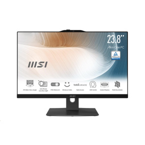 MSI PC AiO MS-AE07 (Modern AM242TP 12M-1697XEU), i5-1235U, 23.8" FHD, Anti-Glare, Touch, 16GB, 512GB SSD, N/A, No OS, Bl