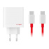 OnePlus SUPERVOOC 80W GaN Dual USB-A + USB-C Cestovní Nabíječka + USB-C/USB-C Kabel White