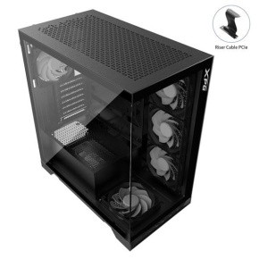 ADATA XPG case INVADER X Mid-Tower, bez zdroje, 5x 120mm Fan, Černá
