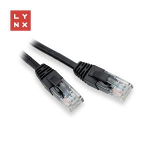 LYNX UTP patch kabel Cat5e, PVC, CCA, 3m, černý